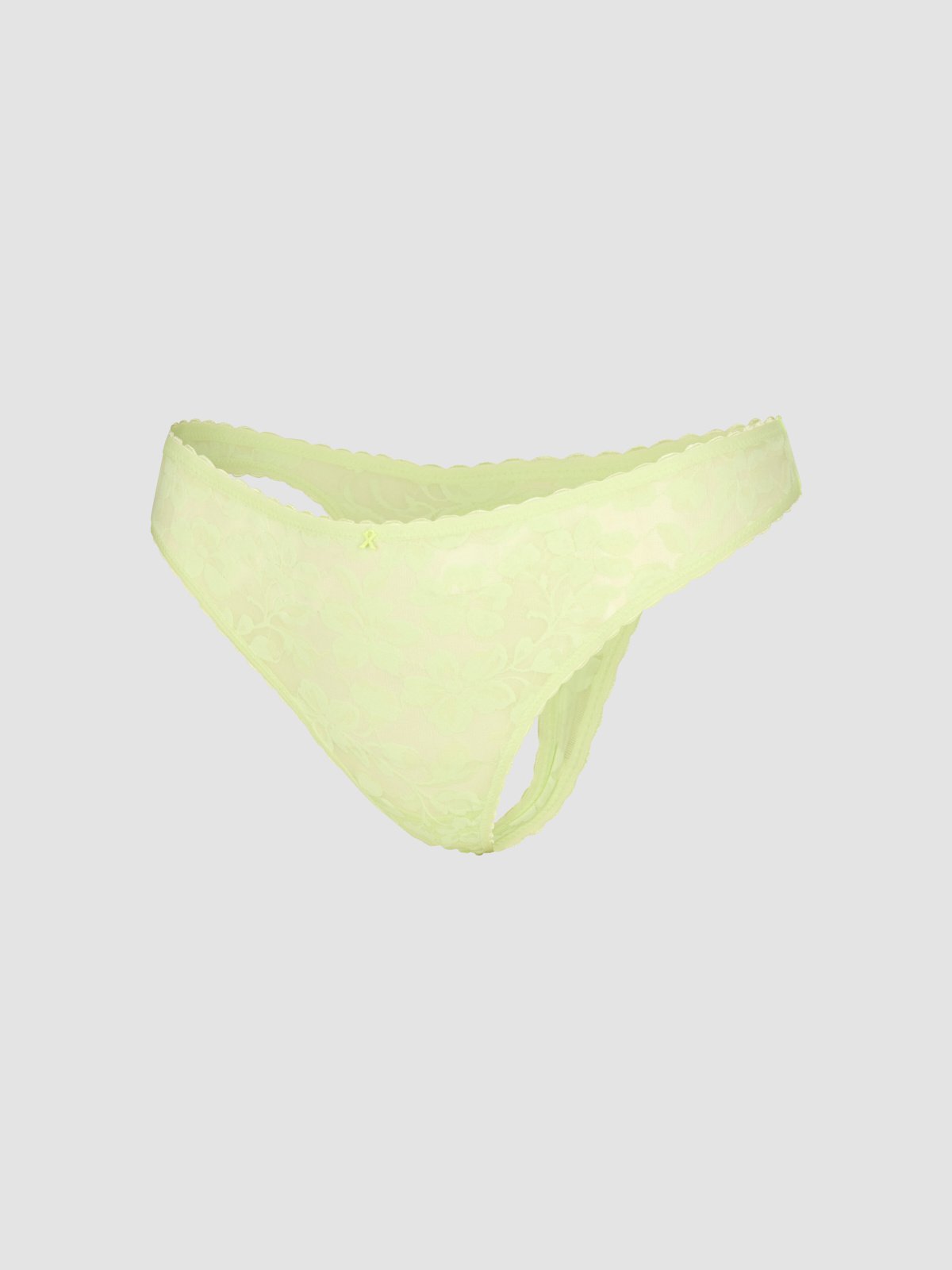 Lavish Lace Thong Panty in Green & Yellow | SAVAGE X FENTY