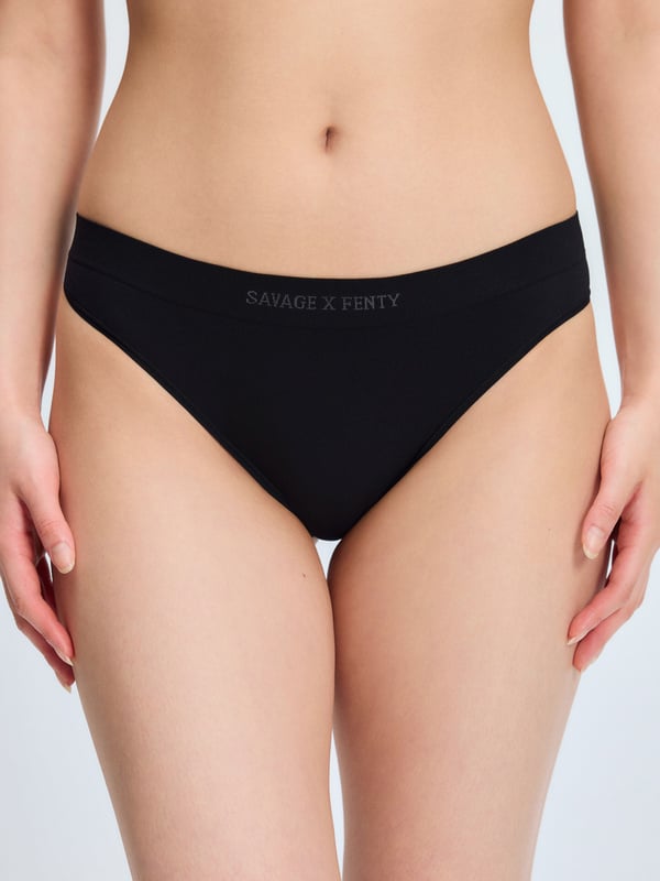 NEW Microfiber Metallic Thong Panty