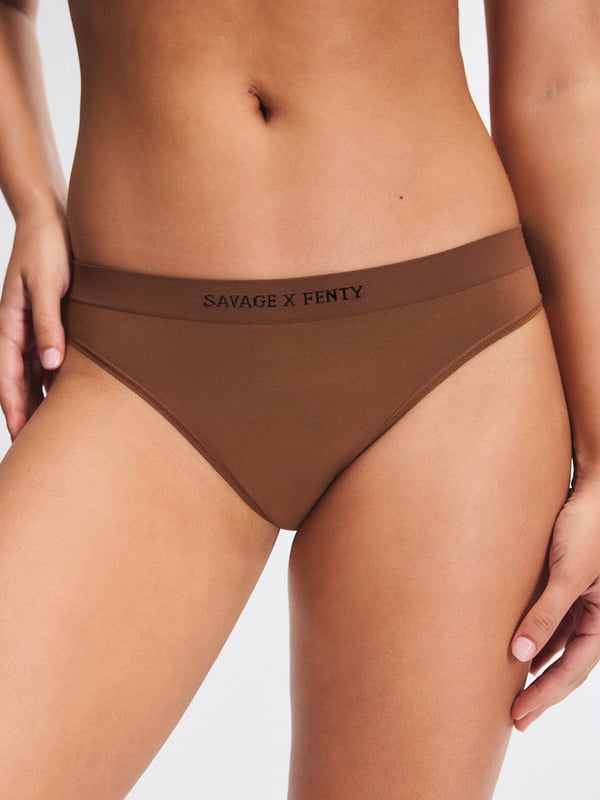 NEW Microfiber Metallic Thong Panty