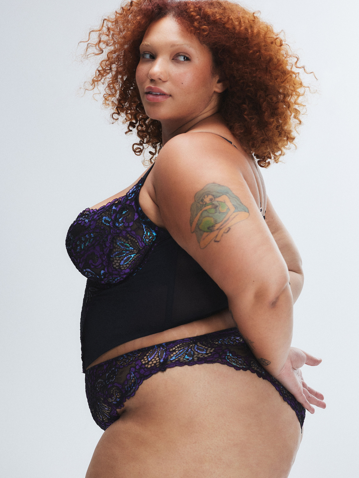Romantic Corded Lace Metallic Brazilian Panty in Black & Multi | SAVAGE X FENTY