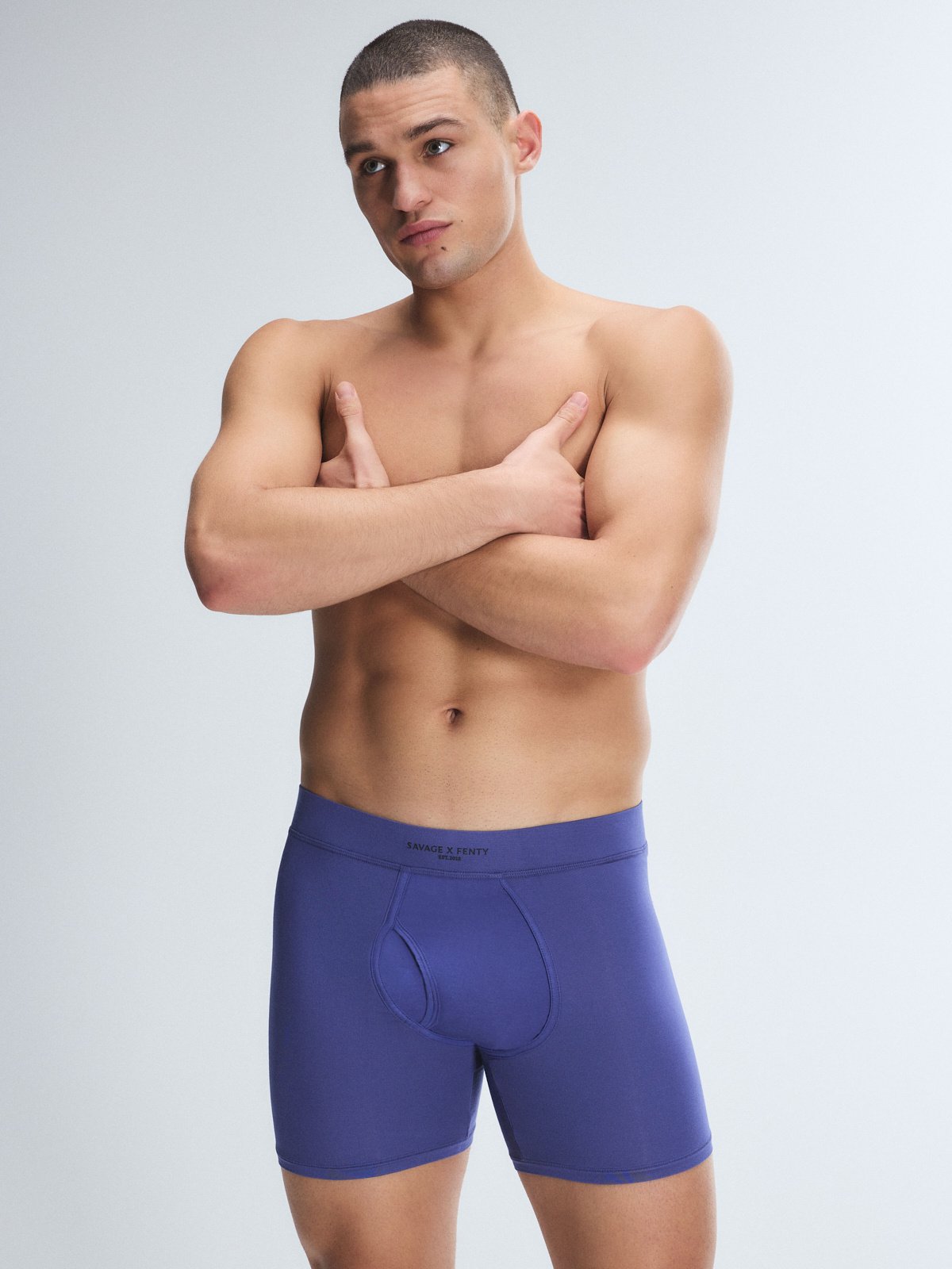 Homme Base Boxer Briefs in Blue | SAVAGE X FENTY