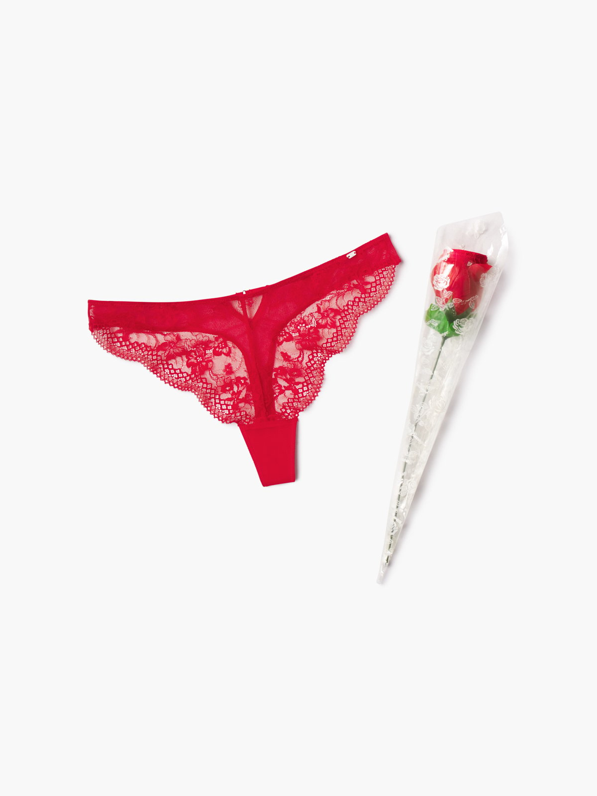 Rose Delivery Lace Thong Panty