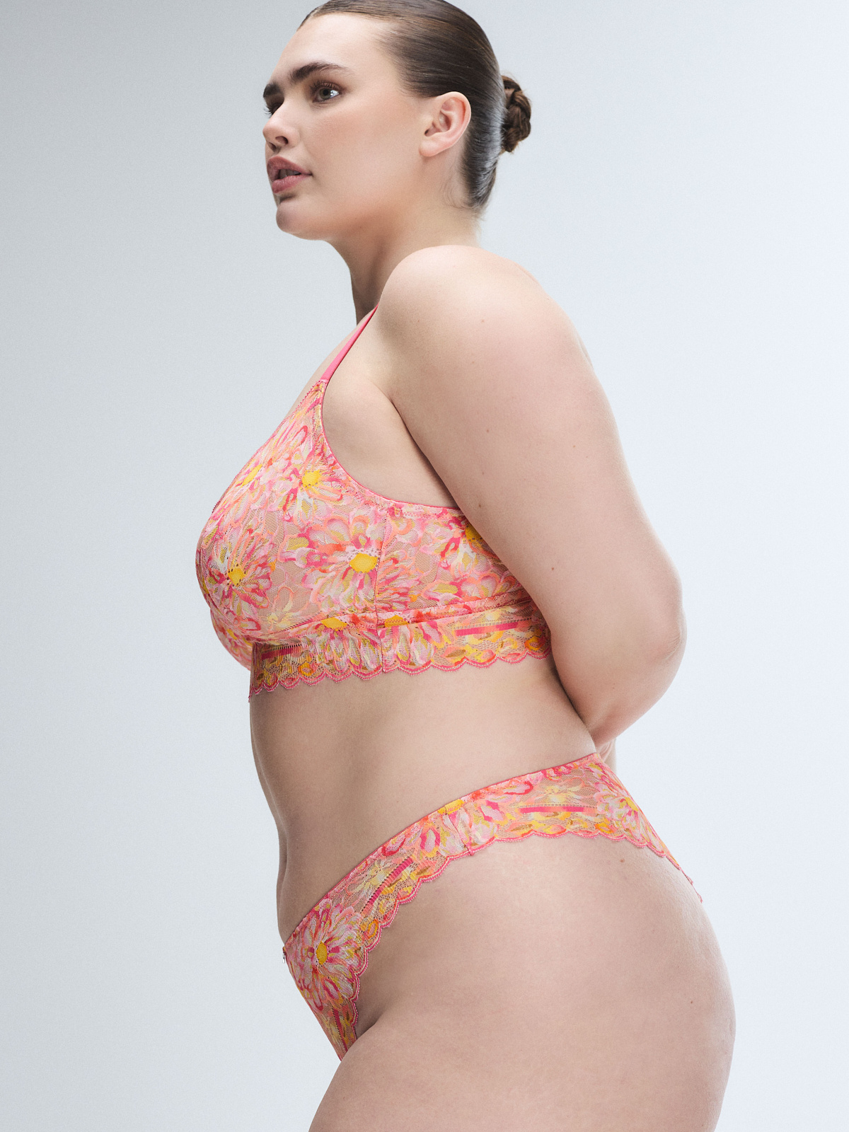 Sunray Lace Brazilian Panty in Multi & Orange & Pink | SAVAGE X FENTY