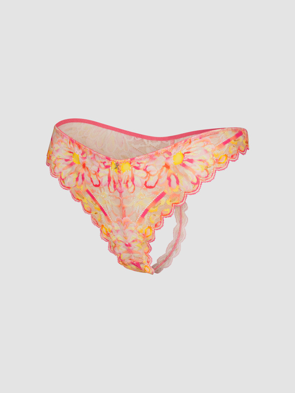 Sunray Lace Thong Panty in Multi & Orange & Pink | SAVAGE X FENTY