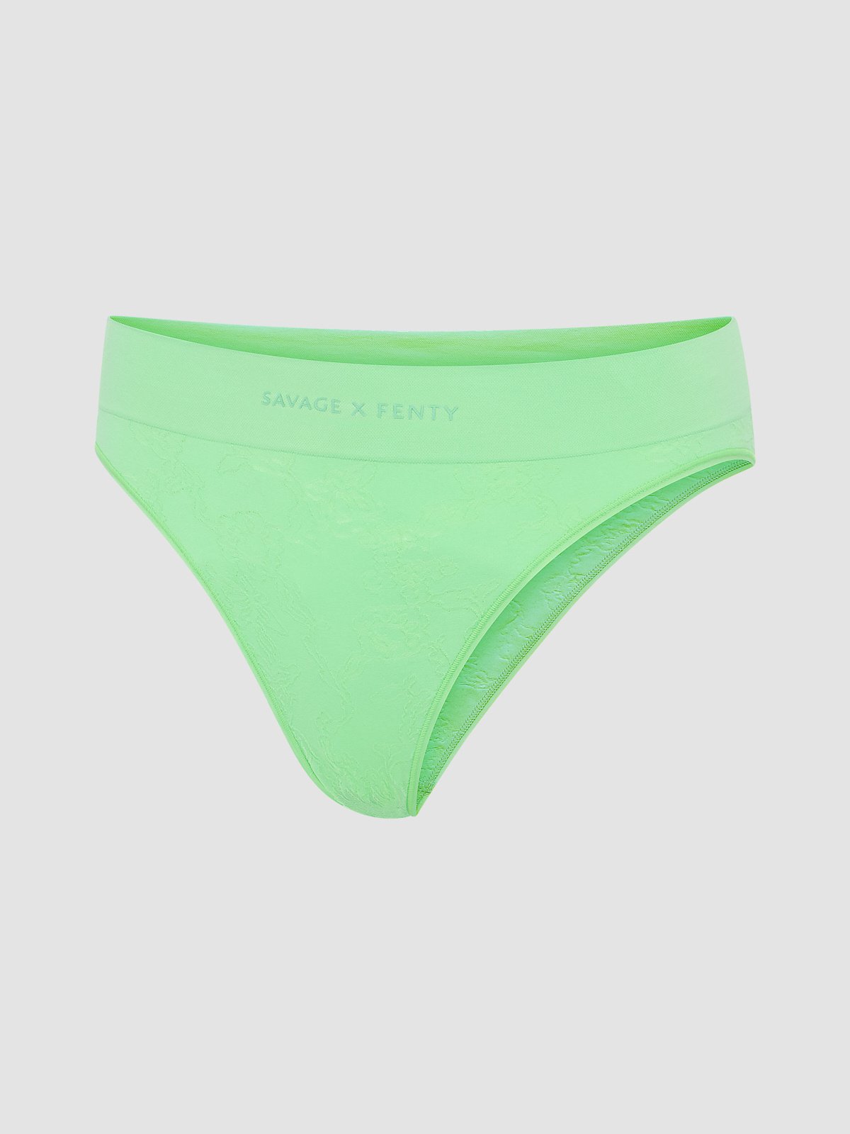 Seamless Floral High-Waist Bikini Panty in Green | SAVAGE X FENTY
