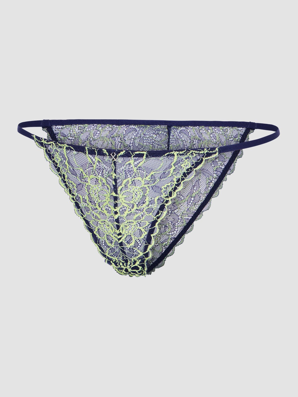 Keepsake Lace String Bikini Panty in Blue | SAVAGE X FENTY