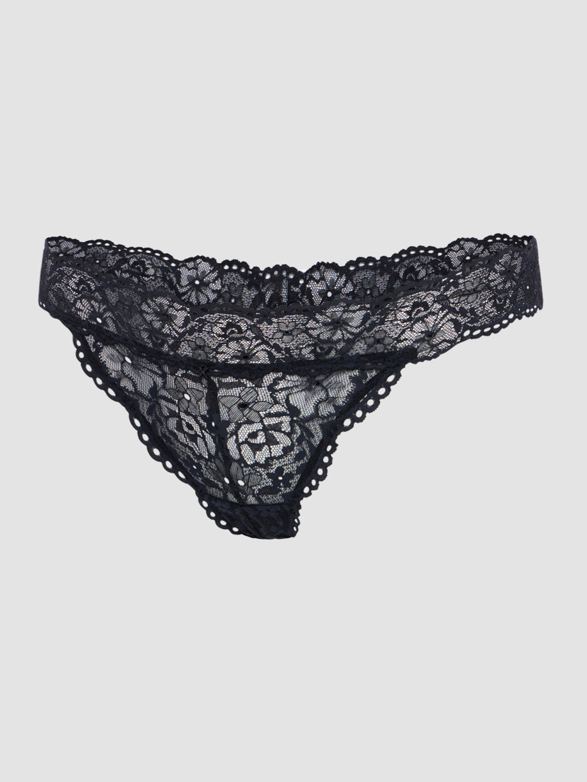 Soft N' Savage Lace Thong Panty in Black | SAVAGE X FENTY