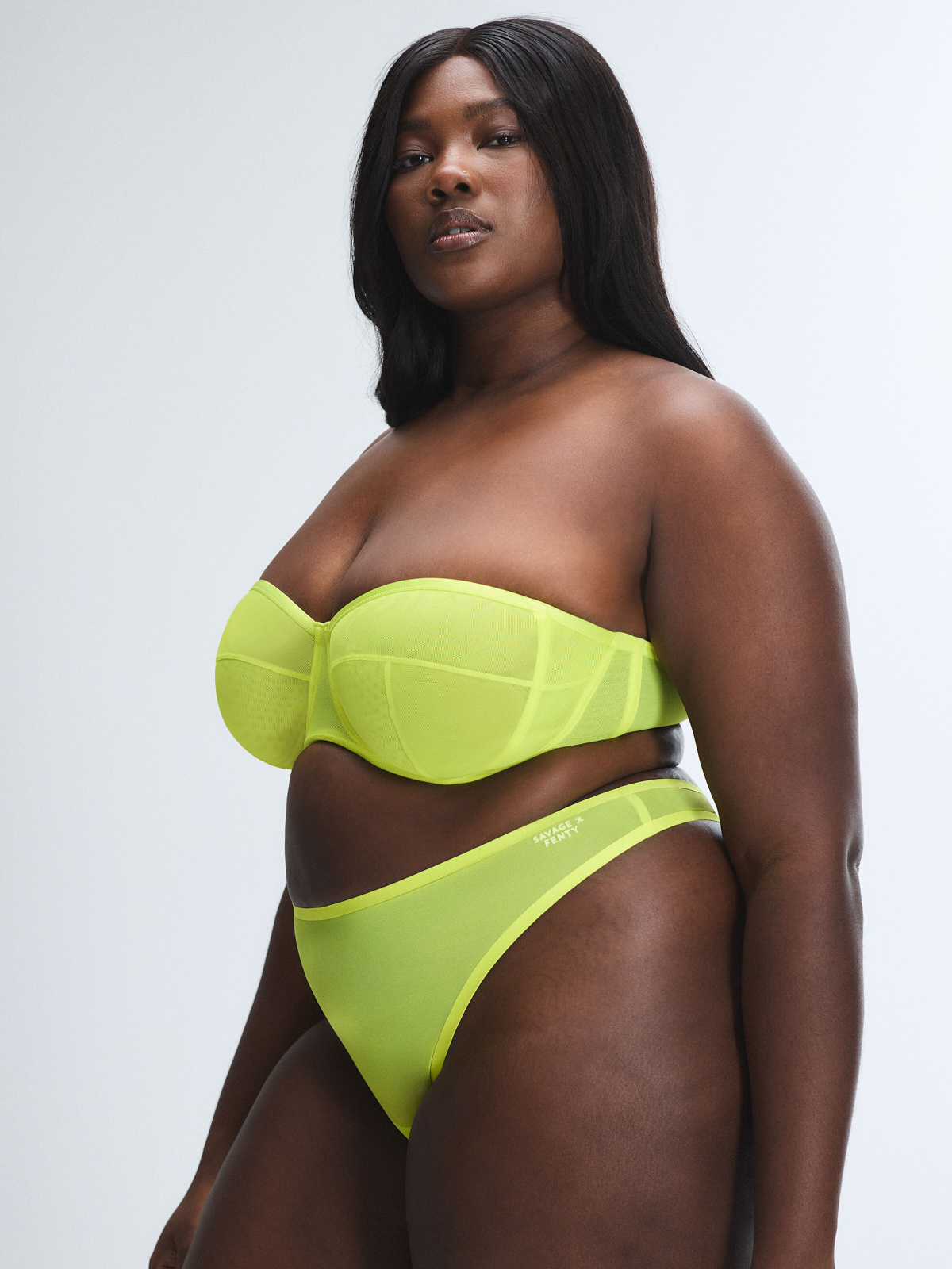 Sheer X Thong Panty in Green | SAVAGE X FENTY