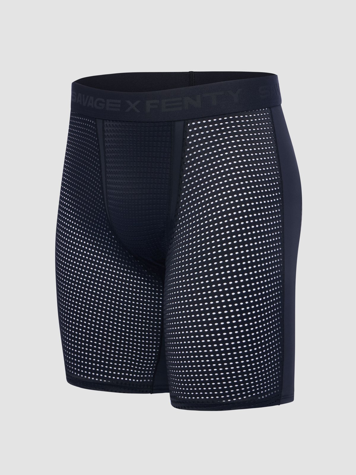Shadow Fit Mesh Long Boxer Briefs in Black | SAVAGE X FENTY