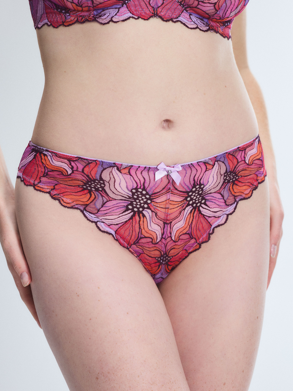 Mosaic Floral Lace Cheeky Panty