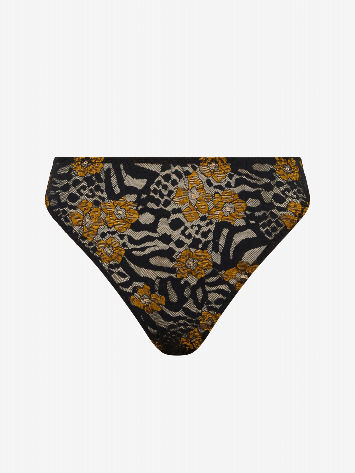 Feline Floral High-Waist Thong Panty