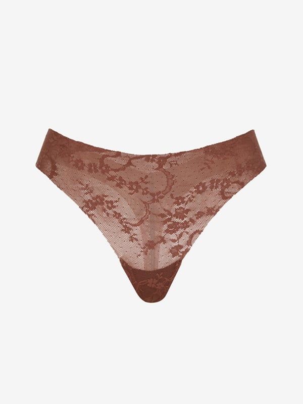 No-Show Lace Thong Panty