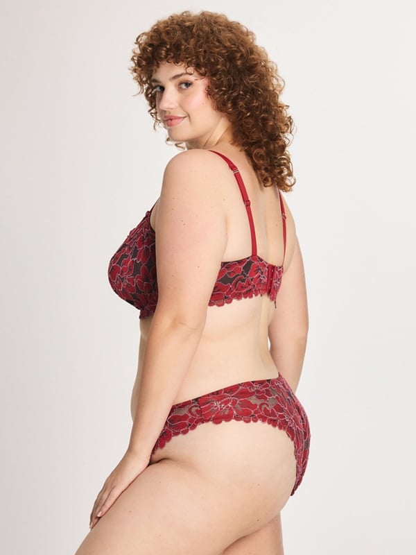 Floral Corded Lace Brazilian Panty