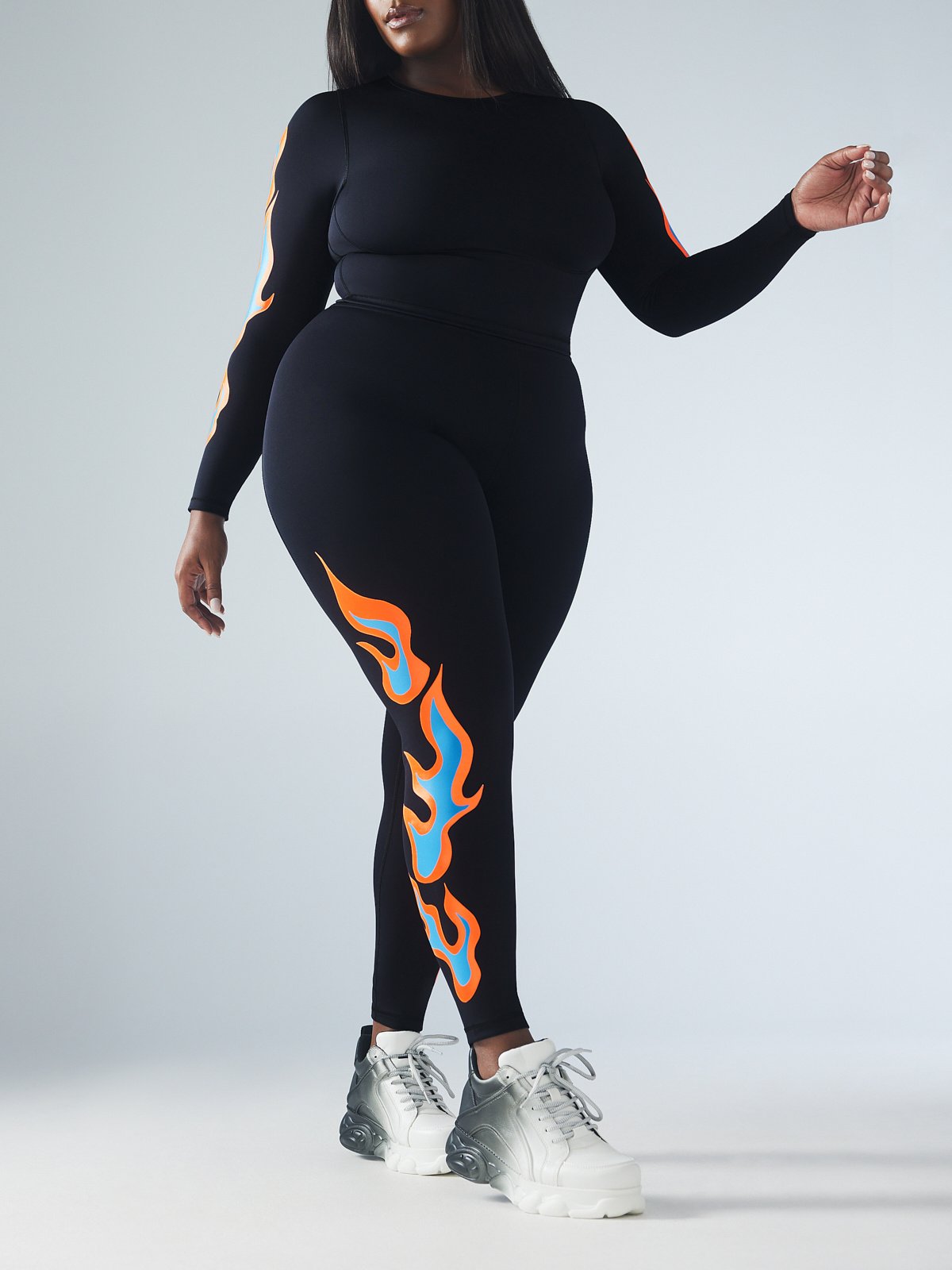 Full Length Womens Compression Leggings with panel – kartiana