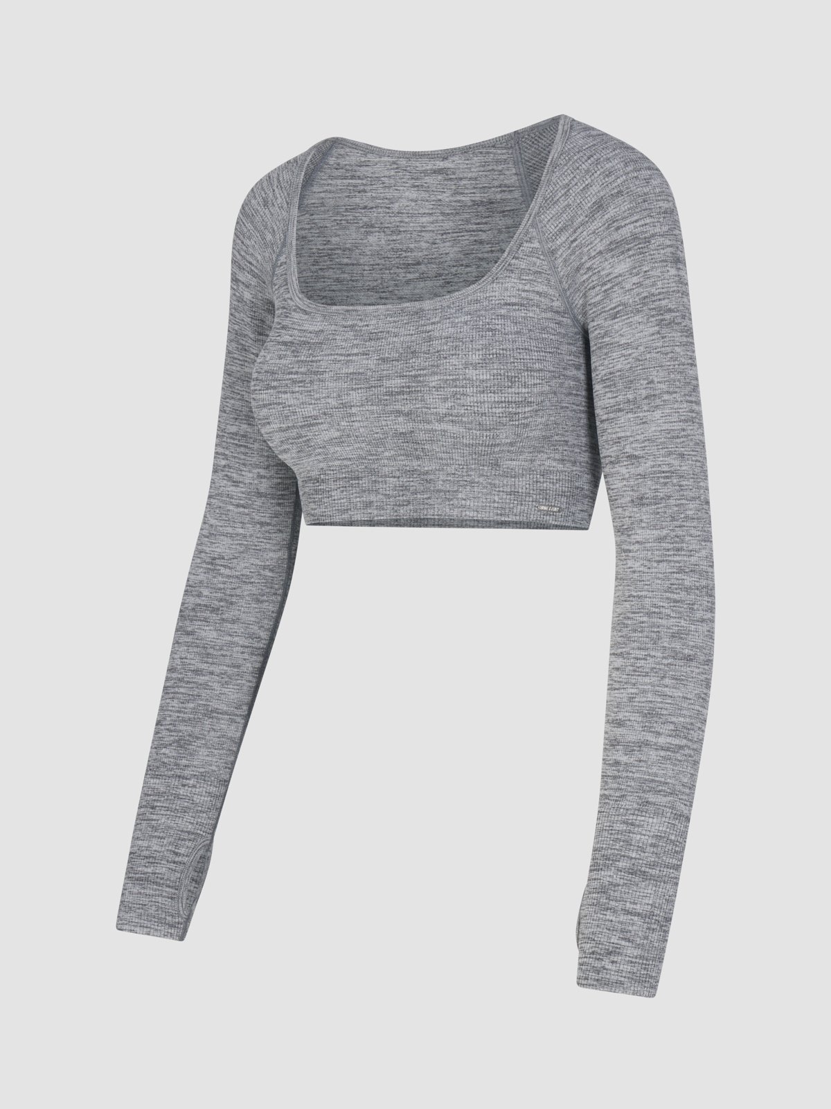 Seamless Sport Long-Sleeve Cropped Bra Top