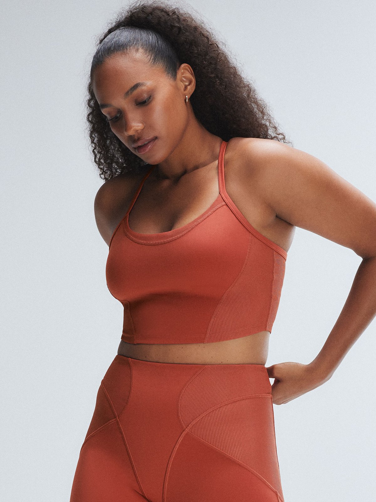 Curve Alert Rib Shelf-Bra Tank