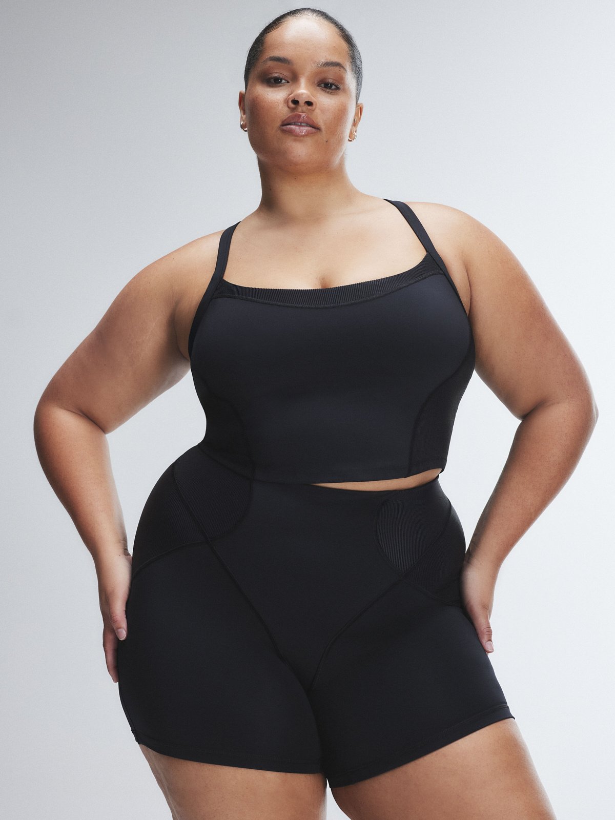 Curve Alert Rib Shelf-Bra Tank