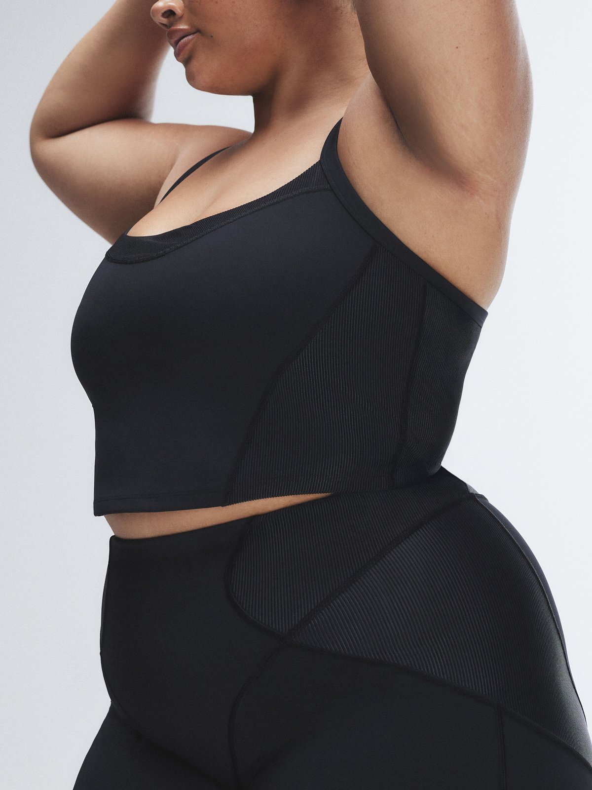 Curve Alert Rib Shelf-Bra Tank