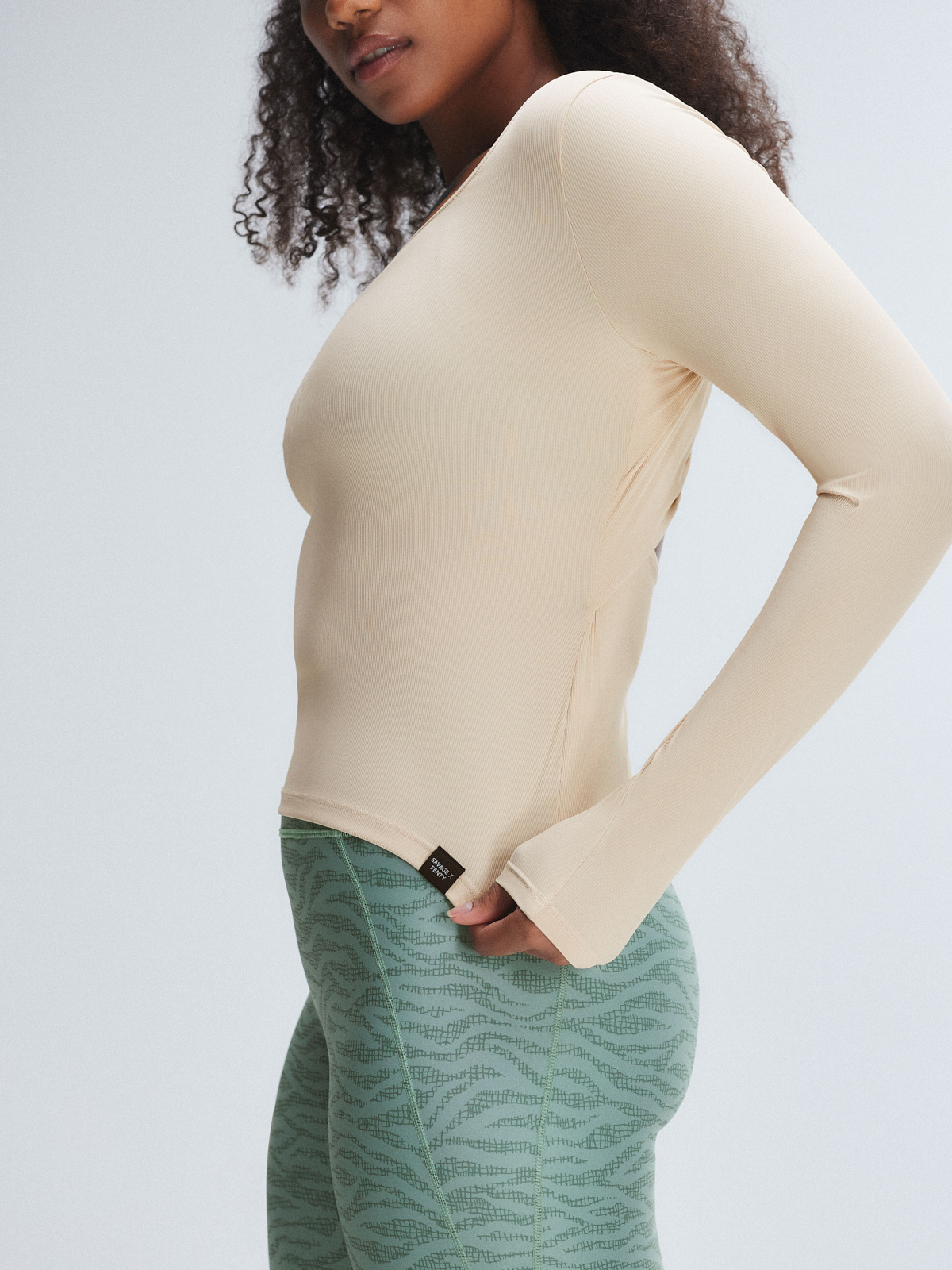 Light Layer Twist Back Top in Nude | SAVAGE X FENTY