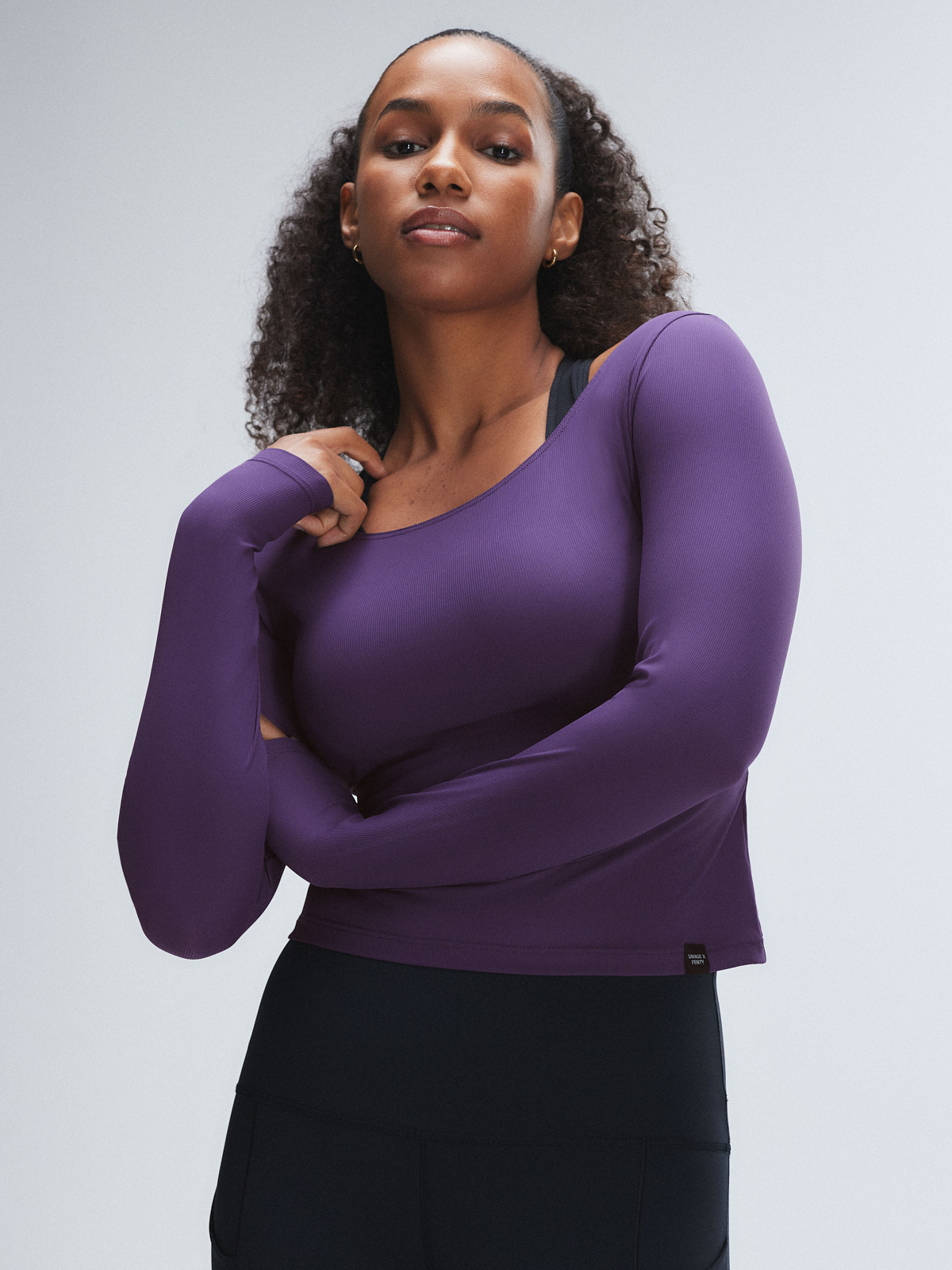 Light Layer Twist Back Top in Purple | SAVAGE X FENTY