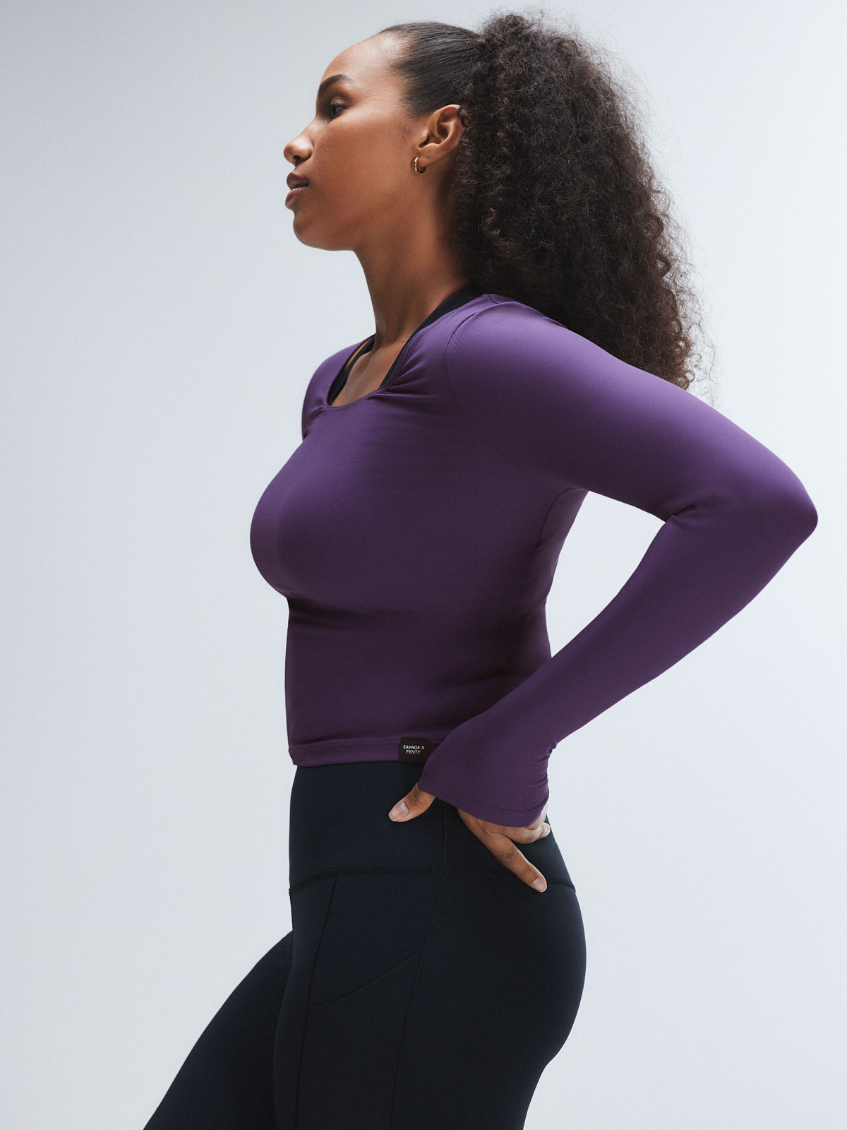 Light Layer Twist Back Top in Purple | SAVAGE X FENTY