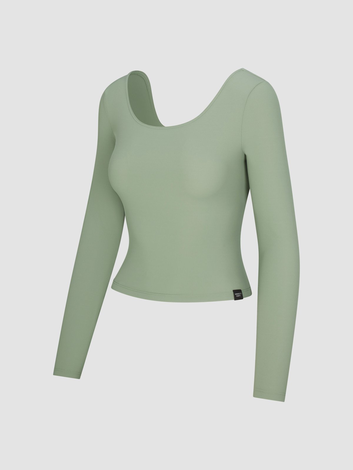 Light Layer Twist Back Top in Green | SAVAGE X FENTY