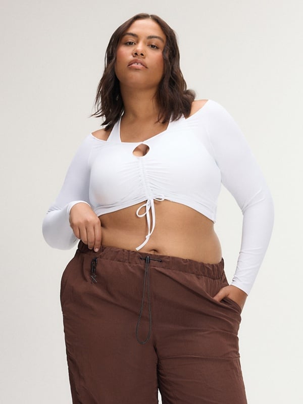 City Girl Hike Long-Sleeve Shelf-Bra Top